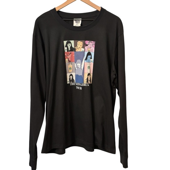 Nice Shirt. Thanks! Tops - New Girl's Tour Starbucks Parody Graphic Long Sleeve Tee Black 3XL Pop Culture
